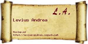 Levius Andrea névjegykártya